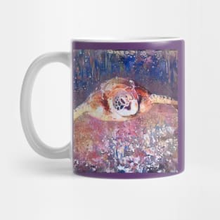 Cute turtle painting (sea turtle, ocean, sea and beach) Mug